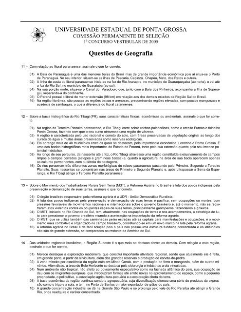 Questões de Língua Portuguesa - CNEC On Line
