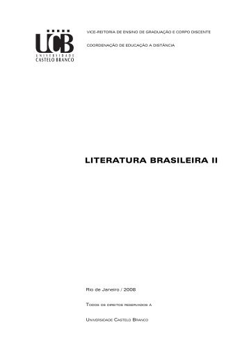 LITERATURA BRASILEIRA II - Universidade Castelo Branco