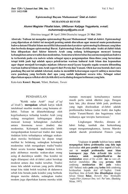 Pendahulan Al Arah Merupakan Sebuah Karya Tokoh