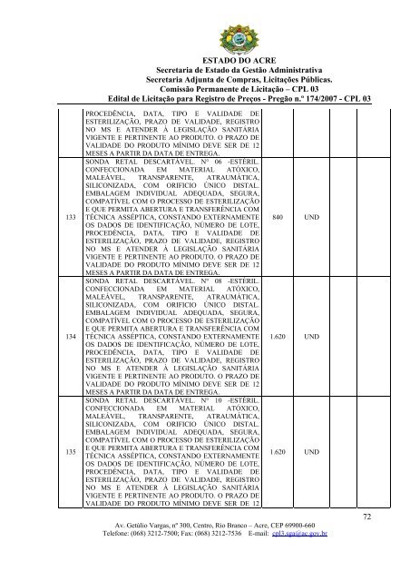 ESTADO DO ACRE Secretaria de Estado da Gestão Administrativa ...