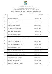 Resultado Final da Bolsa Pró-Estudo Edital 01/2013 - Ufac