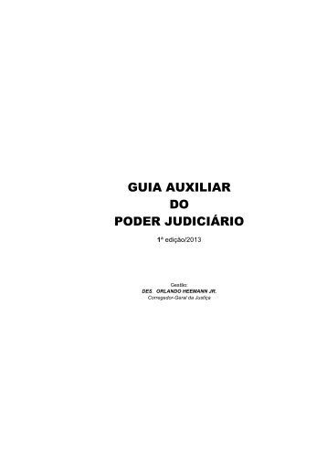 GUIA AUXILIAR DO PODER JUDICIÁRIO - Tribunal de Justiça do ...