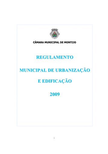 Regulamento Municipal de Urbanização e Edificação - Câmara ...