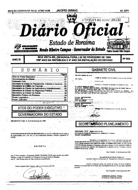 D.O.E. Nº 793.pmd - Imprensa Oficial do Estado de Roraima