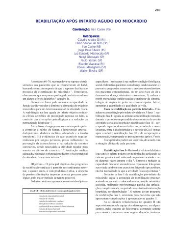 REABILITAÇÃO APÓS INFARTO AGUDO DO MIOCARDIO