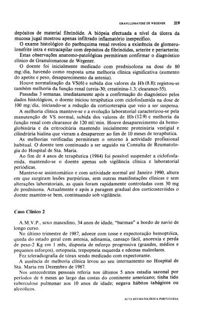 1990 Volume XV, 4, 4º Trimestre - Acta Reumatológica Portuguesa ...