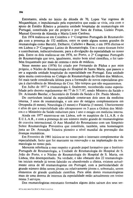 1990 Volume XV, 4, 4º Trimestre - Acta Reumatológica Portuguesa ...