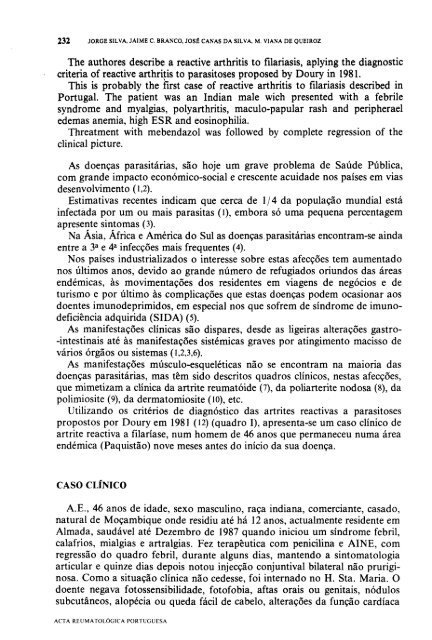 1990 Volume XV, 4, 4º Trimestre - Acta Reumatológica Portuguesa ...