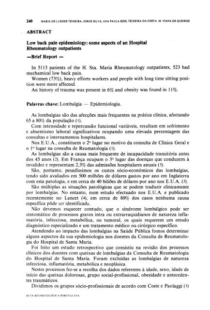 1990 Volume XV, 4, 4º Trimestre - Acta Reumatológica Portuguesa ...