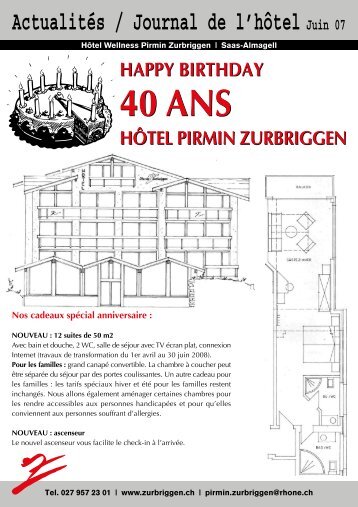 40 ans hôtel Pirmin Zurbriggen**** 40 ans Anni et Günter