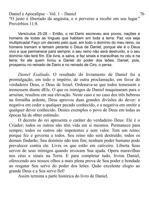 Daniel e Apocalipse - Vol. 1 - Daniel.pages - Mensagens dos 3 anjos