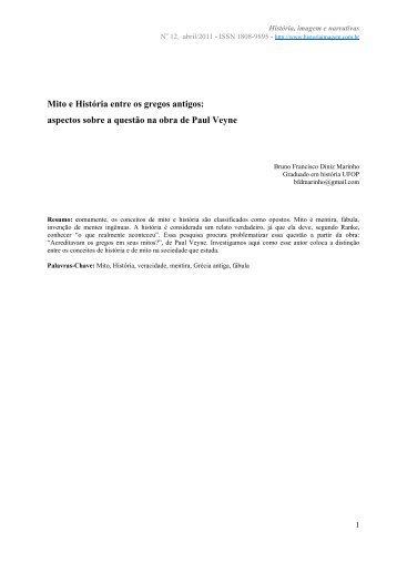 Mito e História entre os gregos antigos: aspectos sobre a questão ...