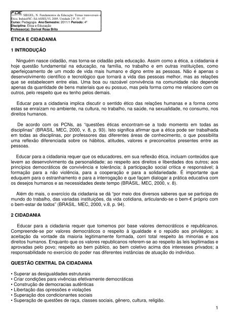 O Que é Cidadania Introdução O Que é Cidadania Introdução