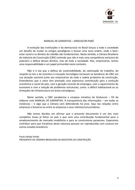 MANUAL DE GARANTIAS NBR 5674:99 - Sinduscon-PA