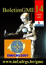 Boletim GME Julho 2001 - Instituto de Informática - Ufrgs