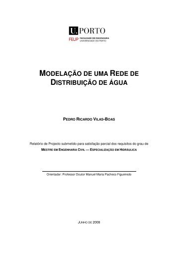 modelação de uma rede de distribuição de água - Repositório ...