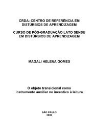 crda- centro de referência em distúrbios de aprendizagem curso de ...