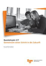 Basislehrjahr ICT Gemeinsam einen Schritt in die Zukunft
