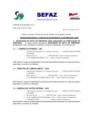 nº 18 descrição da nota de empenho para - Sefaz-AM