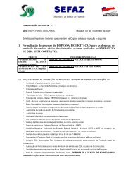 1. Formalização de processo de DISPENSA DE ... - SEFAZ-AM