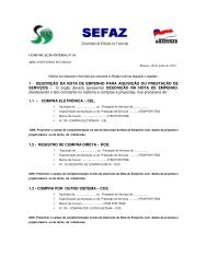 nº 16 descrição da nota de empenho para - Sefaz-AM