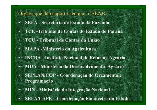 GFS - Secretaria da Agricultura e Abastecimento - Estado do Paraná