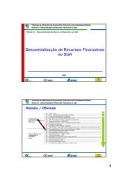 Descentralização de Recursos Financeiros no Siafi