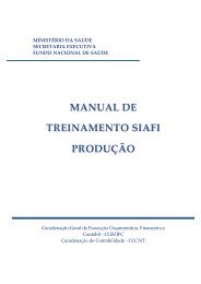 manual de treinamento siafi produção - Ministério da Saúde