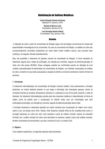 download (pdf - 270kb) - CETEM - Centro de Tecnologia Mineral