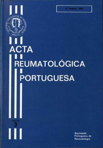 1983 Volume VIII, 3, 3º Trimestre - Acta Reumatológica Portuguesa ...