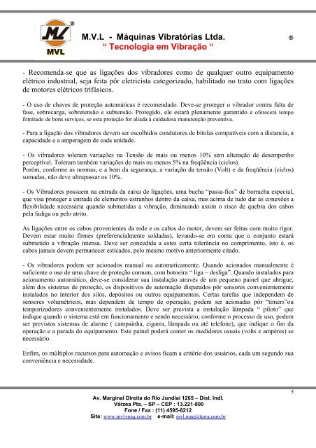 MVL Máquinas Vibratórias LTDA