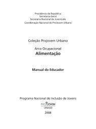 Alimentação : manual do educador - ProJovem Urbano