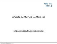 Análise Sintática Bottom-up - DCC - UFRJ