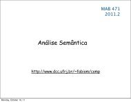 Análise Semântica - DCC - UFRJ