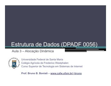 Aula 3 – Alocação Dinâmica - CAFW - UFSM