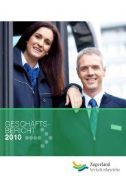 Geschäftsbericht - Die Zugerland Verkehrsbetriebe