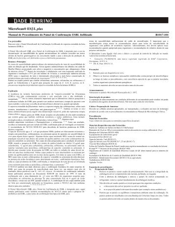 Painel de Confirmação ESBL liofilizado - Medcorp Produtos ...