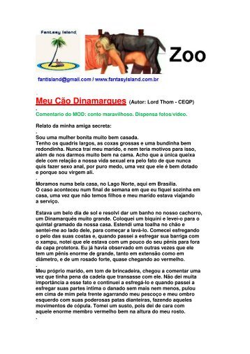 Meu Cão Dinamarques (Autor: Lord Thom - CEQP ... - fantasy island