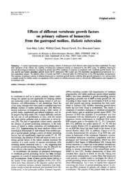 Effects of different vertebrate growth factors on ... - Biology of the Cell