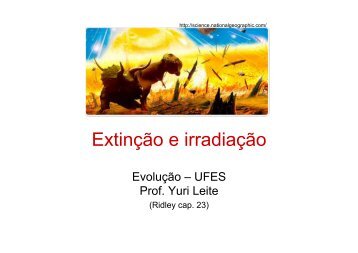 Extinção e irradiação - CCHN