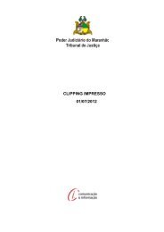 CLIPPING IMPRESSO 01/07/2012 - Tribunal de Justiça do Maranhão