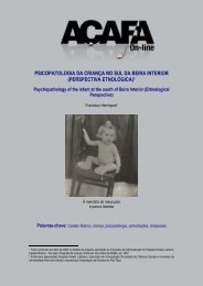Psicopatologia da Criança - Associação de Estudos do Alto Tejo