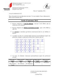 Sortie d'automne 2012 - Lycée-Collège des Creusets