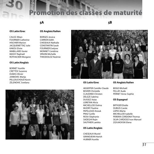 Rapport annuel 2009 - 2010 Lycée-Collège des Creusets