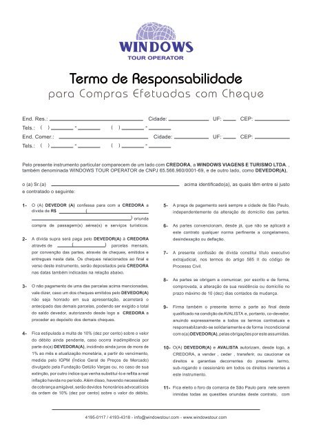 Termo de Responsabilidade