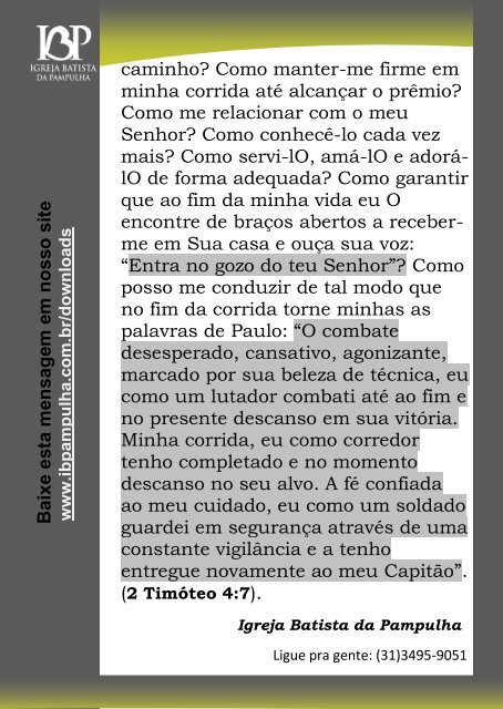 Uma Corrida Rumo ao Alvo - IB Pampulha