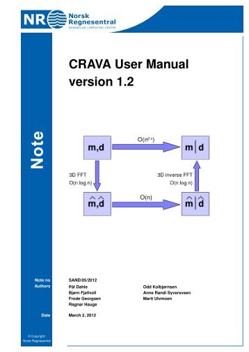 CRAVA User Manual version 1.2 - Norsk Regnesentral