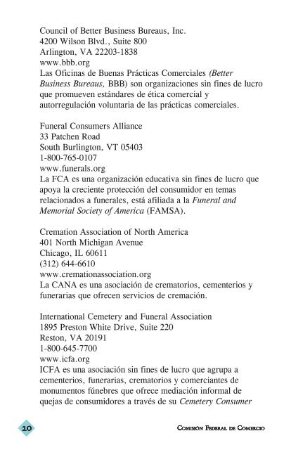 Funerales: Guía para el Consumidor - Federal Trade Commission