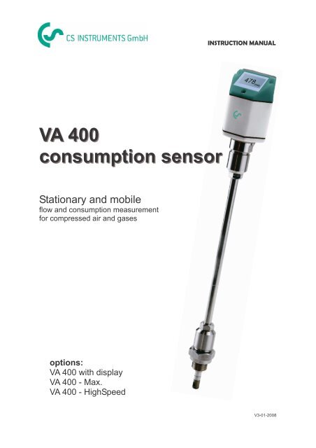 VA 400 consum ption sensor - CS Instruments