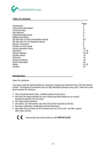 DS 300 mobile version - CS Instruments